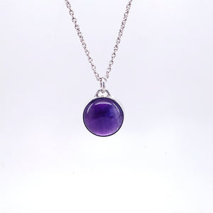 SOLD - Amethyst Pendant with Sterling Chain