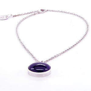 SOLD - Amethyst Pendant with Sterling Chain