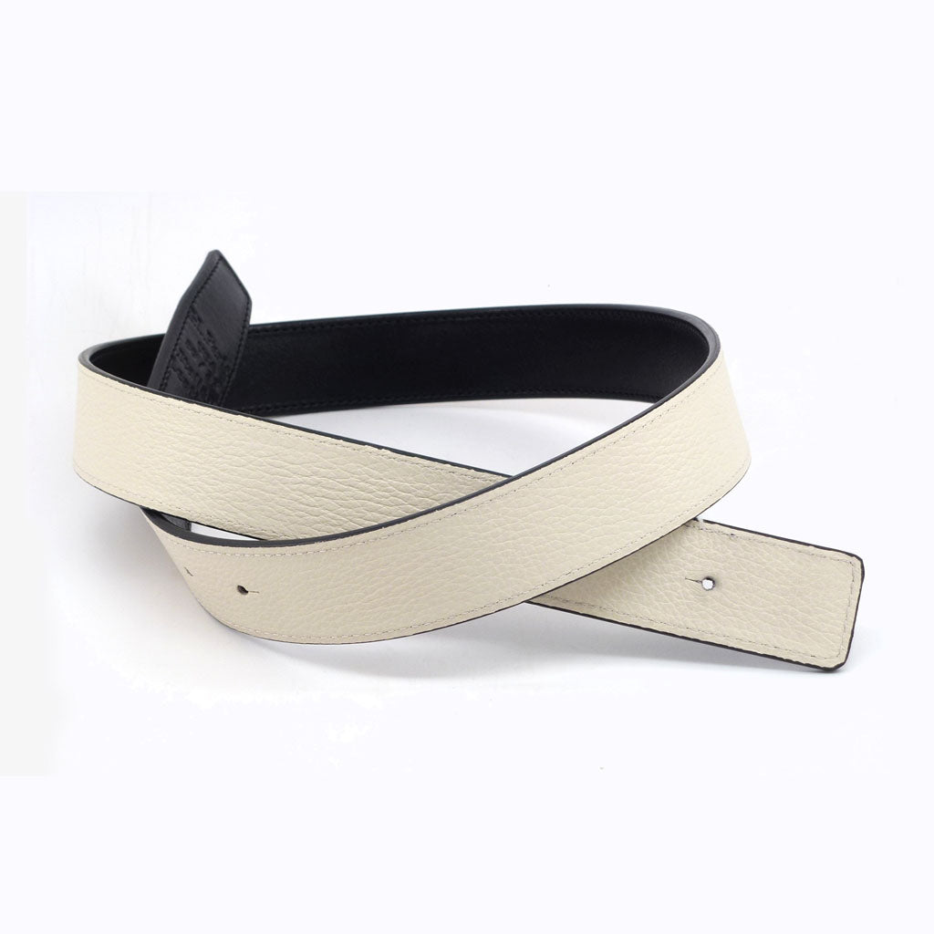 H. Perle Reversible Strap  - 32mm - Black / Bone